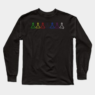 Neon Clue Game Pieces Long Sleeve T-Shirt